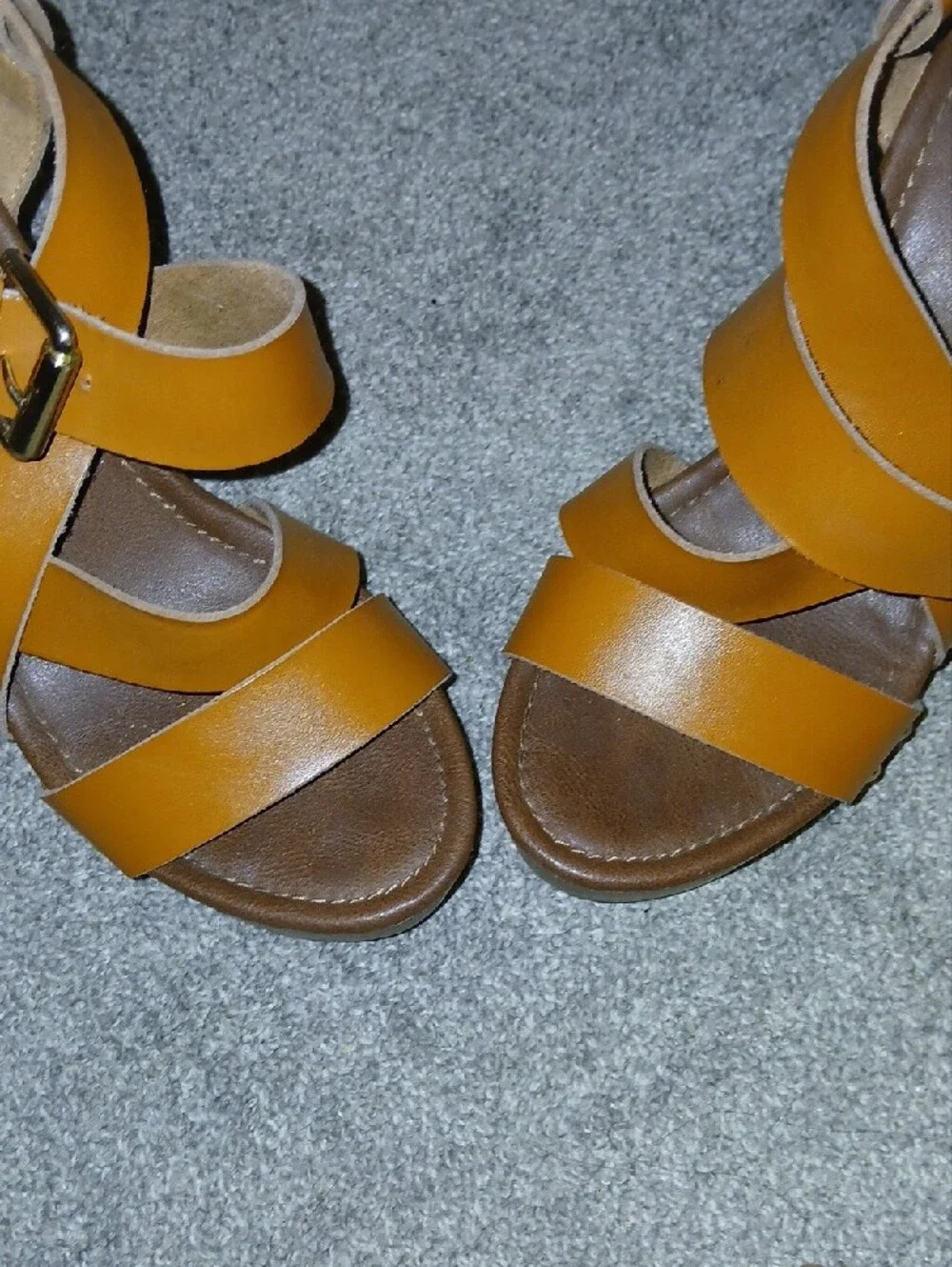 Mossimo Supply Co. Brown Strappy Platform Heels